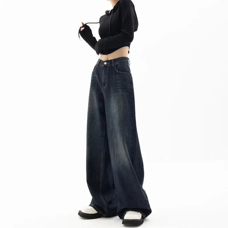 VILZSTUDIOS Retro Loose High Waist Wide Jeans
