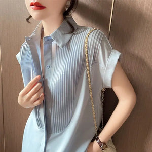 VILZSTUDIOS Elegant Pleated Shirt