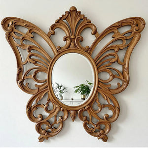 VILZSTUDIOS Irregular Big Decorative Mirrors Retro Luxury Bedroom Wall Make Up Mirror Vanity Aesthetic Girls Espelho Room Decoration