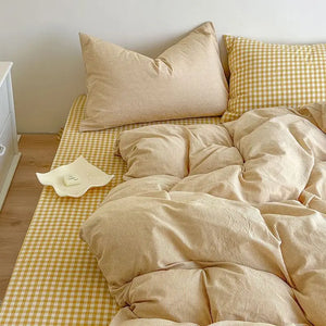 VILZSTUDIOS Vibrant Plaid Nordic Duvet Bedding Set