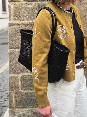 VILZSTUDIOS Embroidered Knit Cardigan