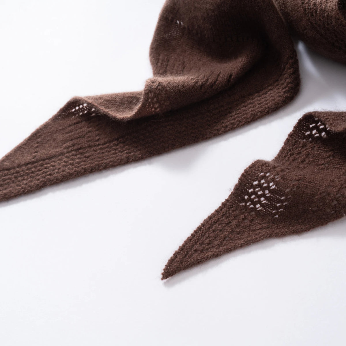 VILZSTUDIOS Women's 100% Cashmere Hollow Triangle Shawl Face Protection Solid Color Scarf Elegant Fashionable Outdoor Banquet For Winter
