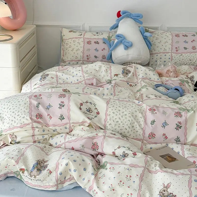 VILZSTUDIOS Elegant Floral Duvet Cover Bedding Set