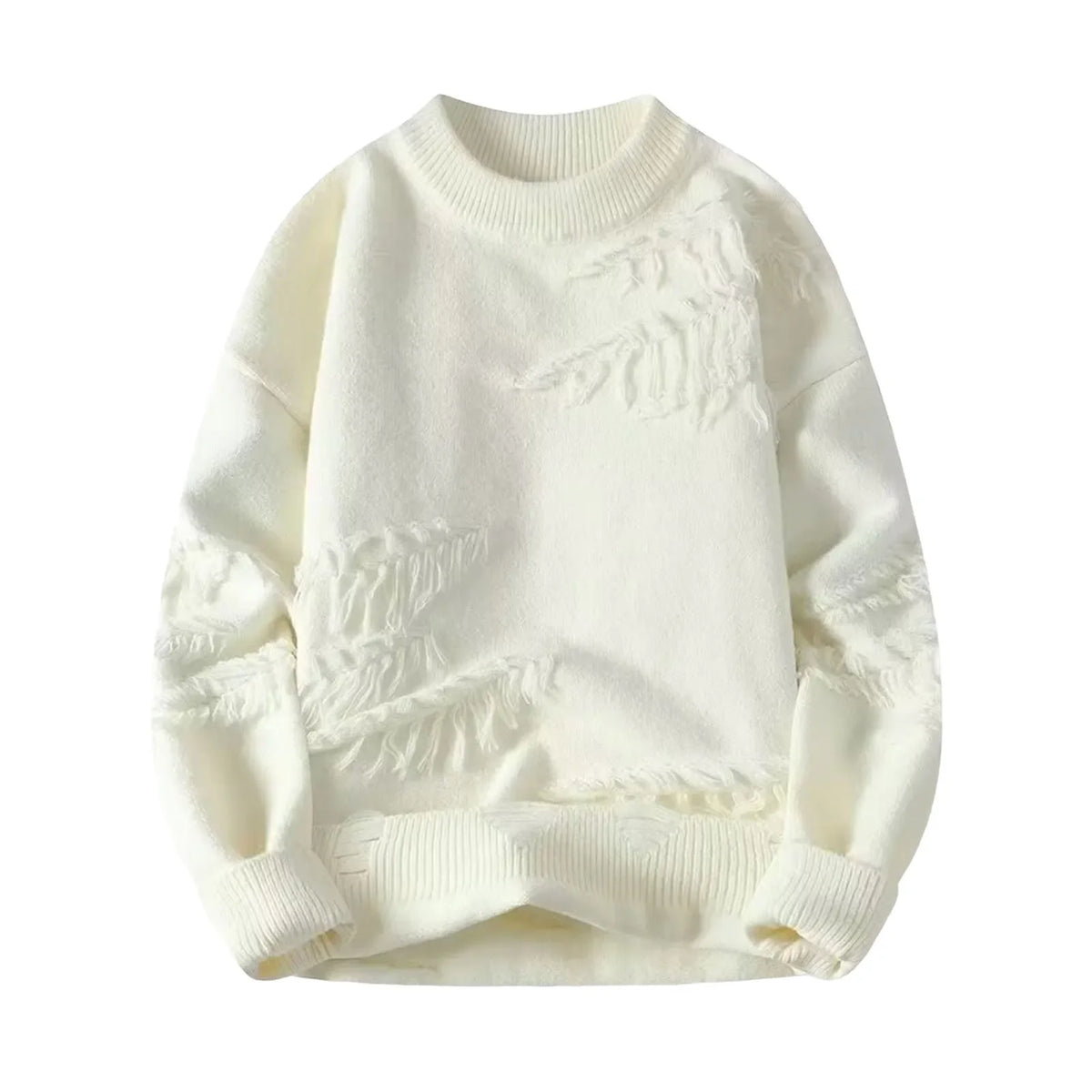 VILZSTUDIOS Ripped Knitted Hip Hop Sweater Pullover
