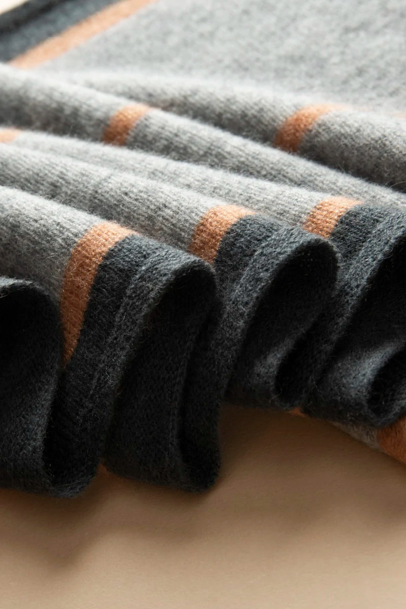 VILZSTUDIOS A-class High-quality 100% Cashmere New Cashmere Scarf 100% Knitted Warm Neck-Protecting High-end Fashion Wild Color in Winter.