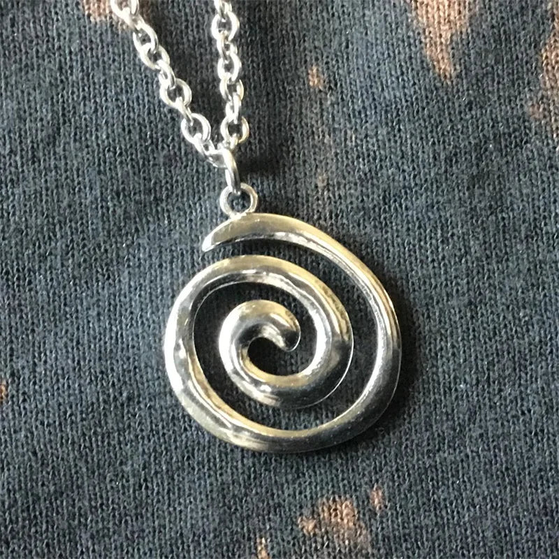 VILZSTUDIOS Spiral Vortex Pendant Vintage Couple Necklace