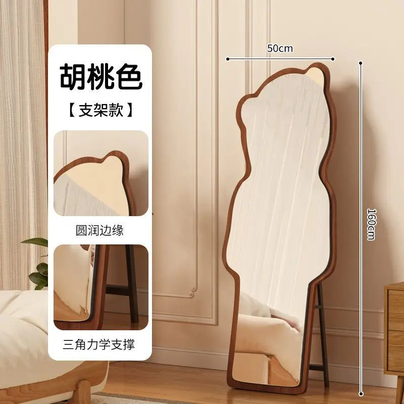 VILZSTUDIOS Floor-to-ceiling bear special-shaped full-body full-length mirror household mirror bedroom three-dimensional irregular cloud