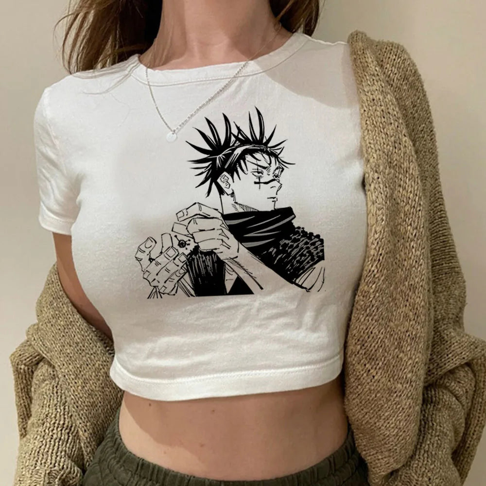 VILZSTUDIOS Cyber Gothic Vintage 90s Kawai Crop Top