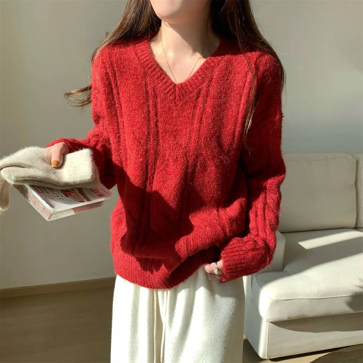 VILZSTUDIOS Cozy Oversized Festive Sweater