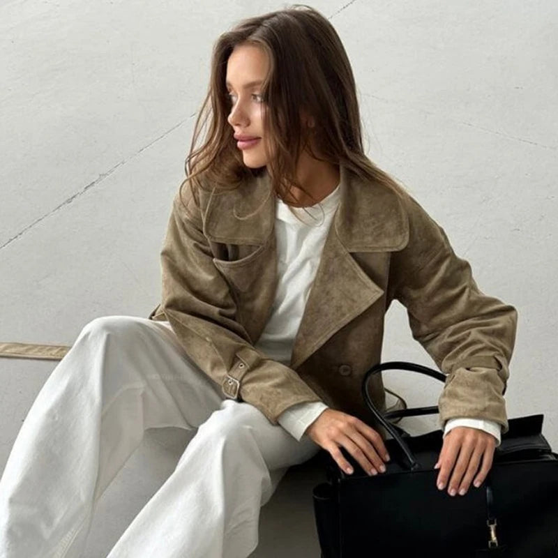 VILZSTUDIOS Retro Suede Lace-Up Jacket