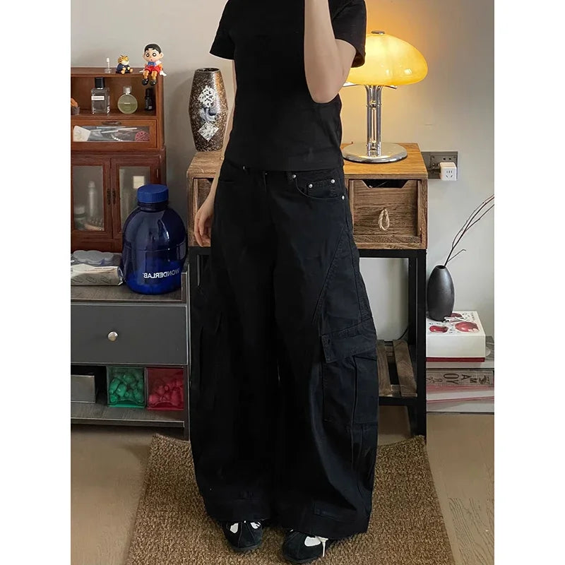 VILZSTUDIOS Retro Vintage High Waist Baggy Jeans