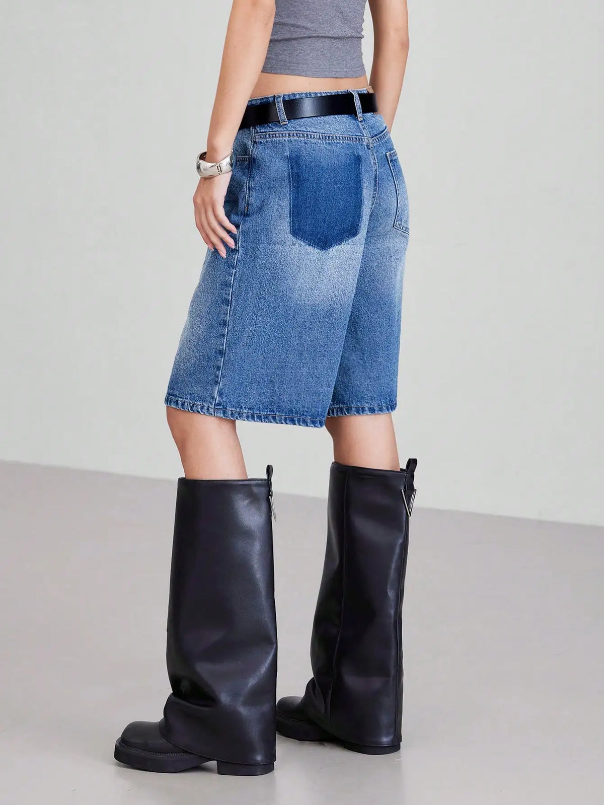 VILZSTUDIOS High Waisted Slimming Denim Shorts