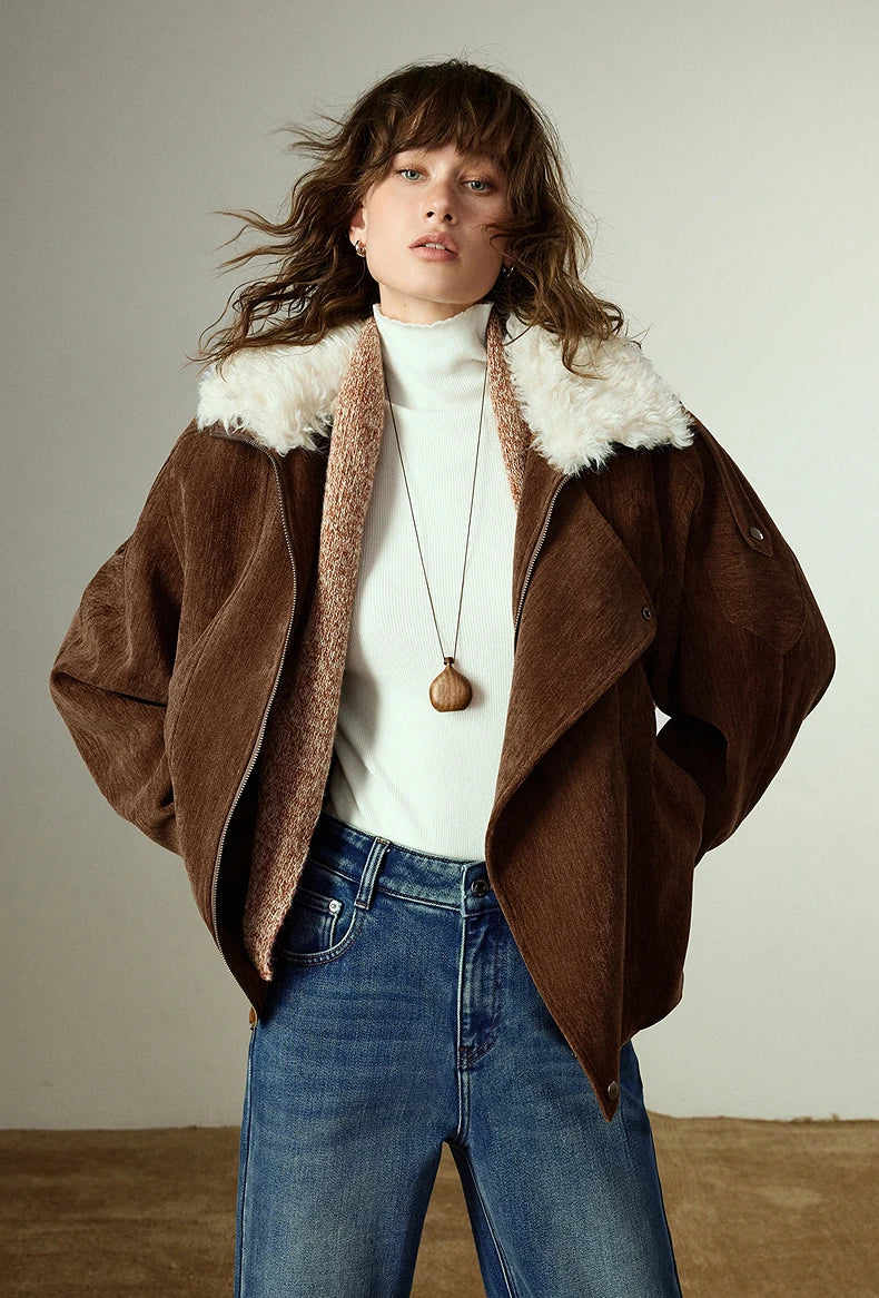 VILZSTUDIOS Retro Chenille Padded Jacket