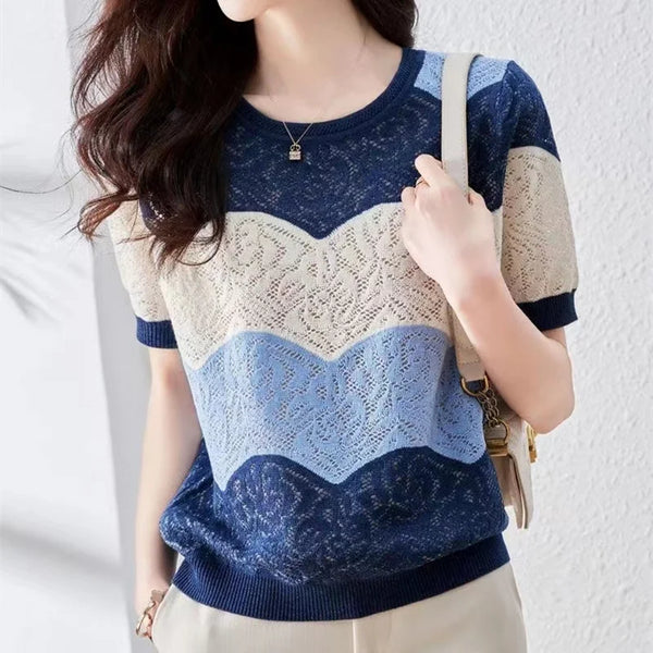 Loose Round Neck Thin T-shirt