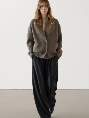 VILZSTUDIOS English Style Knitted Cardigan