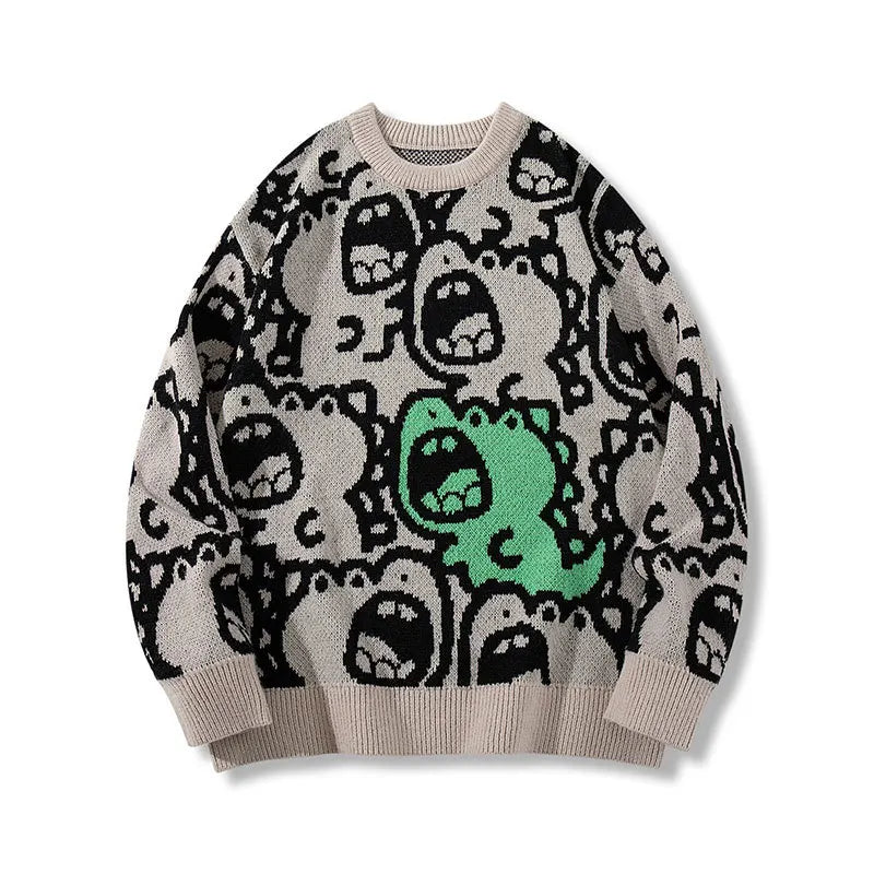 VILZSTUDIOS Oversized Dinosaur Knit Sweater