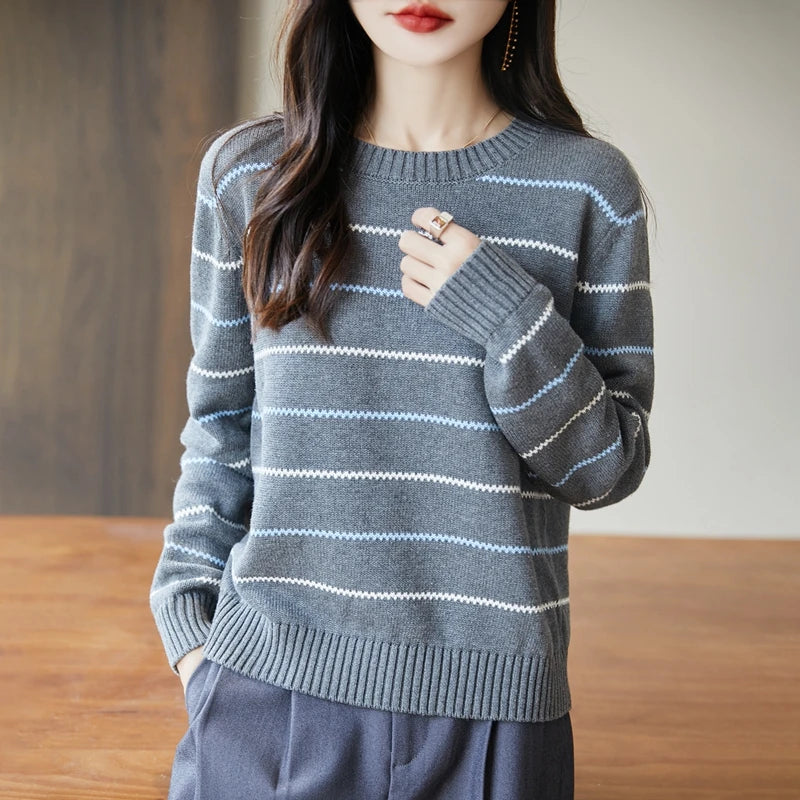 VILZSTUDIOS Classic Striped Knitted Sweater