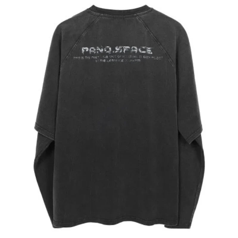 VILZSTUDIOS High Quality Patchwork Long Sleeve T-Shirt
