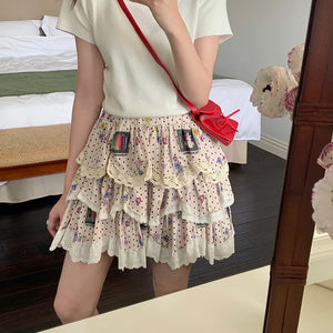 VILZSTUDIOS Sweet Girl Polka Dot Multi-Layer Skirt