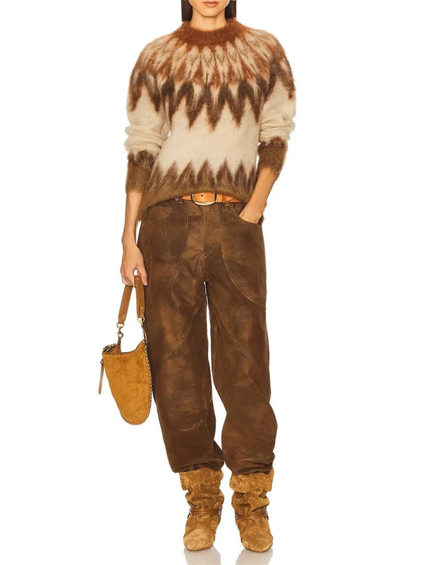 Cozy Mohair Blend Knit Sweater