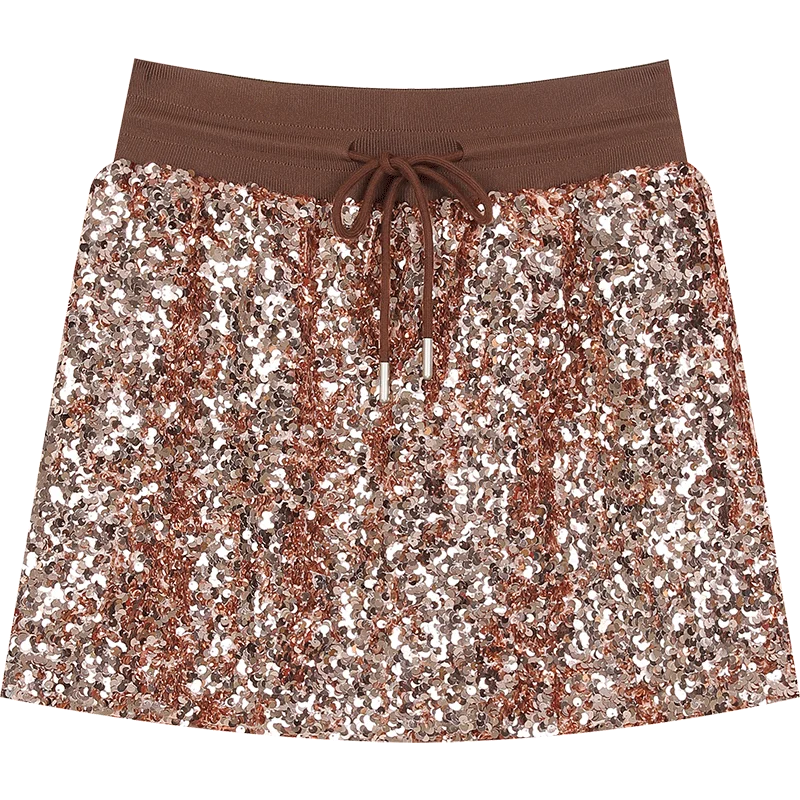 VILZSTUDIOS Y2K Streetwear Sequined Mini Skirt