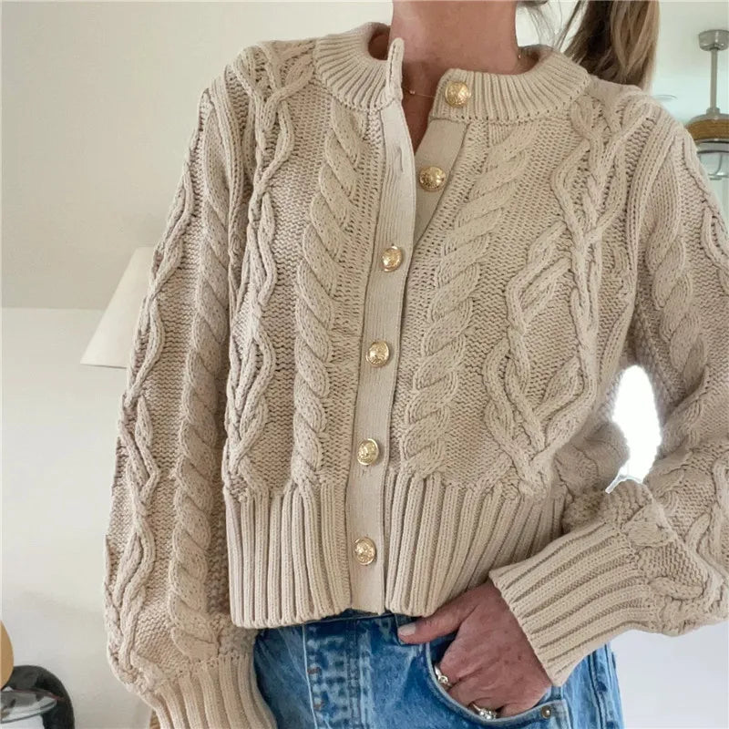 VILZSTUDIOS Cozy Cable Knit Cardigan