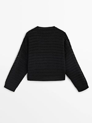 VILZSTUDIOS Hollowed Out Knitted Sweater