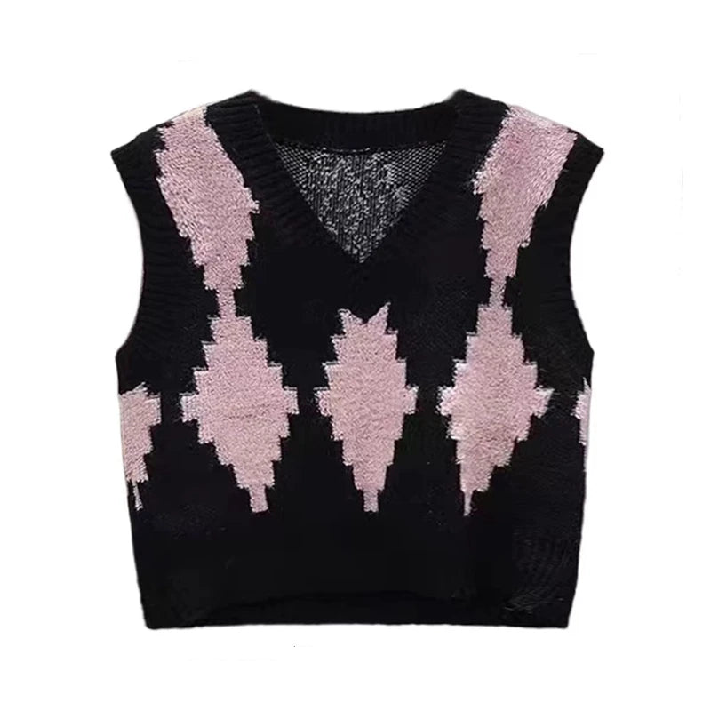 VILZSTUDIOS Cozy Loose V-Neck Knitted Vest