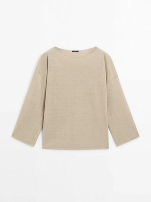 VILZSTUDIOS Minimalist Wide-Sleeve Loose Sweater
