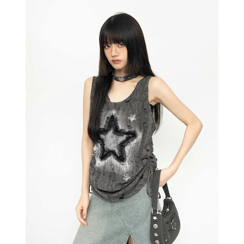 VILZSTUDIOS Vintage Sleeveless Punk Tank Top