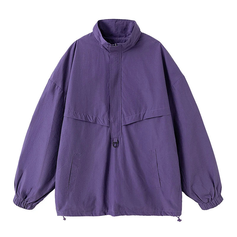 VILZSTUDIOS Stylish Drawstring Zipper Jacket