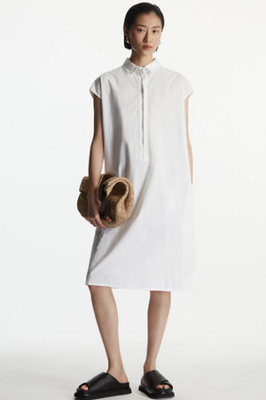 VILZSTUDIOS Casual Polo Neck Short Sleeve Mini Dress
