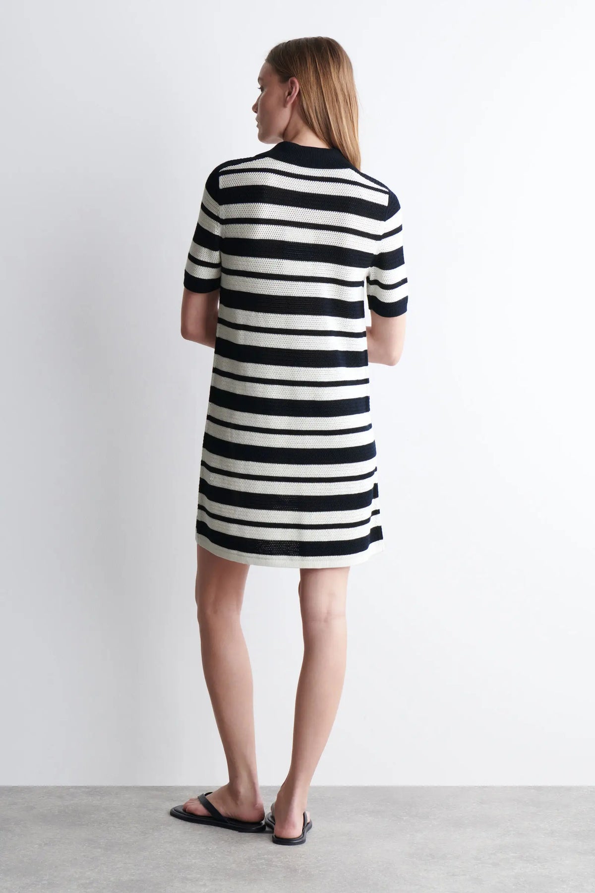 VILZSTUDIOS Fashionable Striped Mini Dress