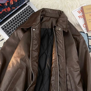 VILZSTUDIOS Stylish American PU Leather Jacket