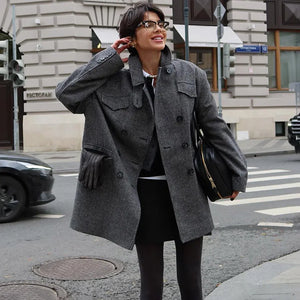 VILZSTUDIOS Plaid Lapel Jacket
