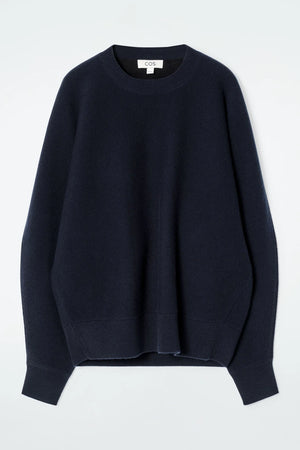 VILZSTUDIOS Navy Casual Round Neck Sweater