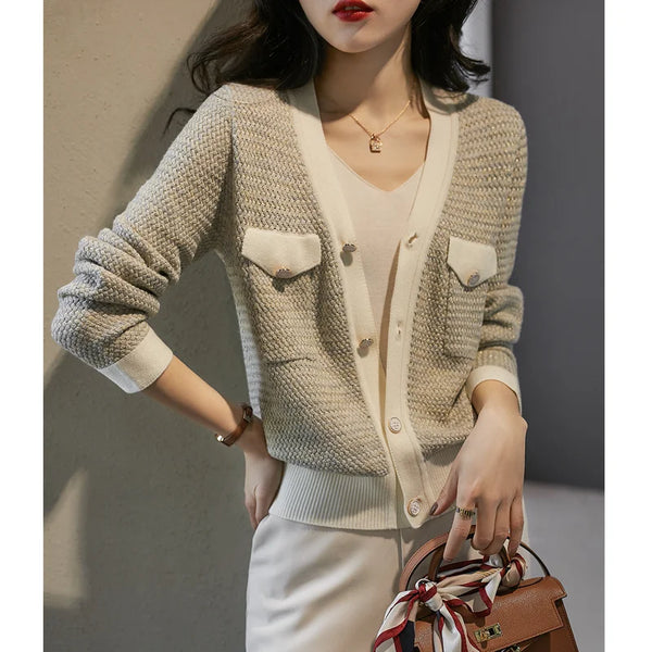 Classic Wool Knit Cardigan