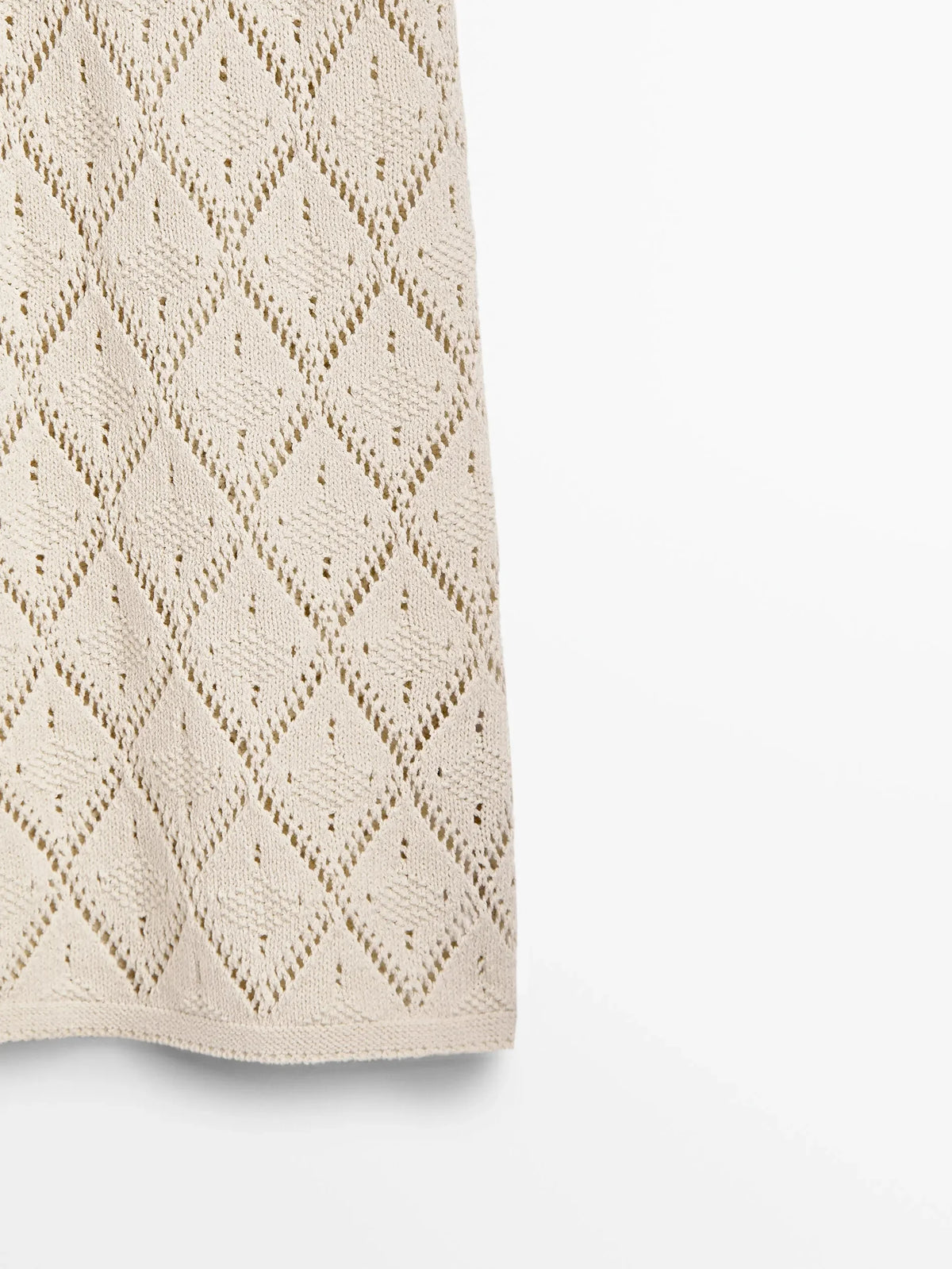 VILZSTUDIOS Ethereal Flowy Crocheted Slim Fit Skirt.