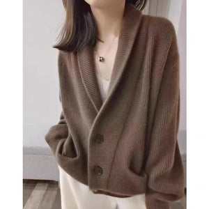 VILZSTUDIOS Luxurious Woolen Knitwear Cardigan