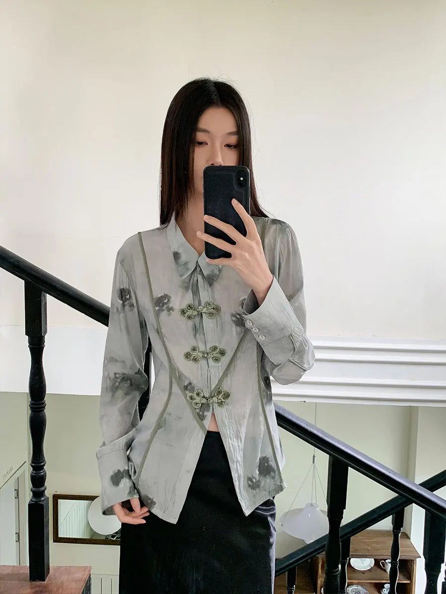 VILZSTUDIOS Tie Dye Button-Up Shirt