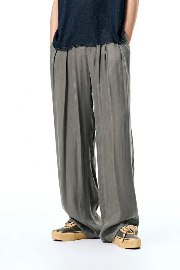Solid Color Cooling Straight Leg Pants