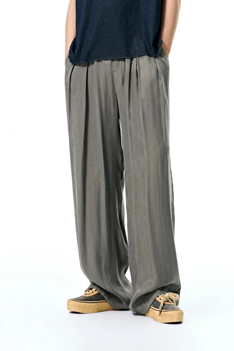 VILZSTUDIOS Solid Color Cooling Straight Leg Pants