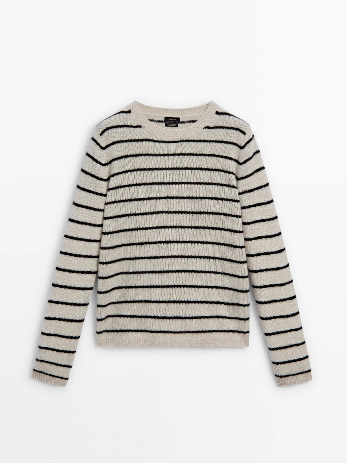 VILZSTUDIOS Basic Striped Round Neck Sweater