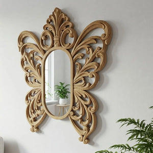 VILZSTUDIOS Irregular Big Decorative Mirrors Retro Luxury Bedroom Wall Make Up Mirror Vanity Aesthetic Girls Espelho Room Decoration