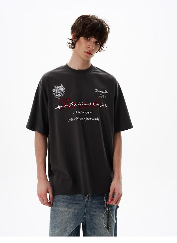 Besticktes Vintage-Sommer-Baumwoll-T-Shirt