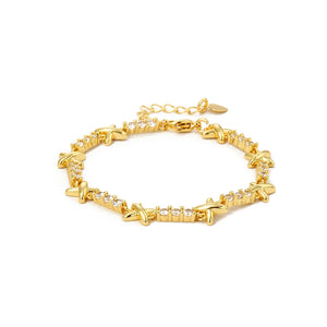 VILZSTUDIOS Chunky X Cross Choker Necklace & Bracelet Set