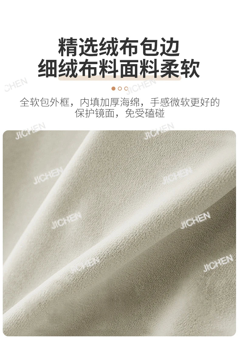 VILZSTUDIOS JC Wave full-body mirror Floor  Ultra-clear and non-deforming fitting Cream wind full-length Special-shaped mirror