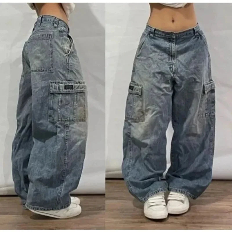 VILZSTUDIOS Vintage Black High Waist Wide Jeans