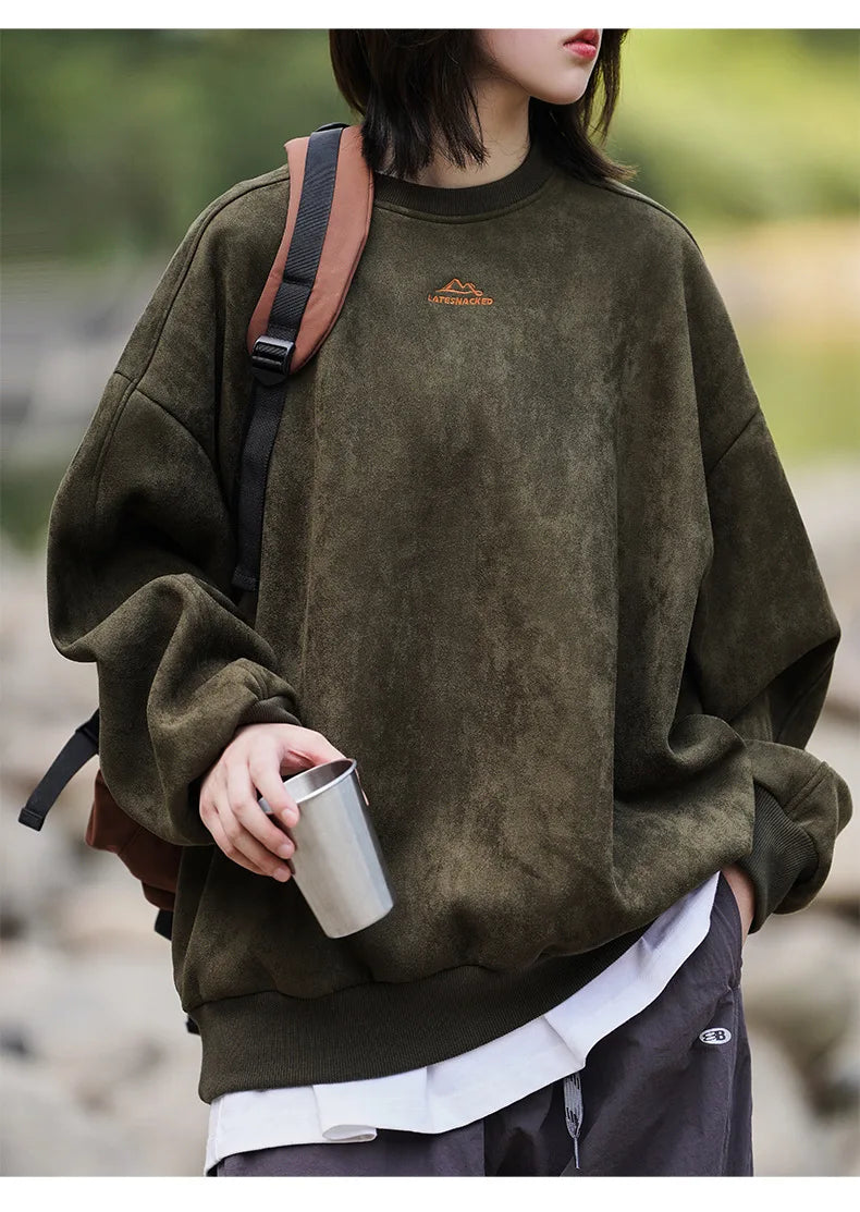 VILZSTUDIOS Retro Suede Sweatshirt