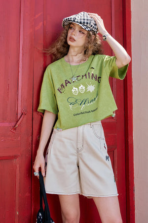 VILZSTUDIOS Fruit Blast Printed Casual T-Shirt